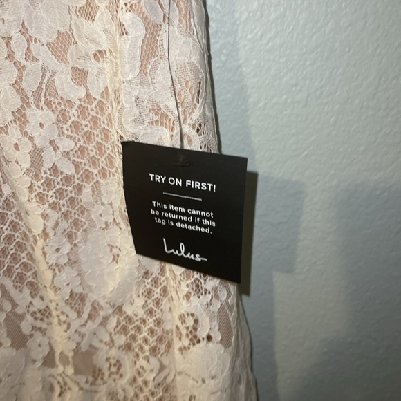 NWT Take this Dance White Lace Sleeveless Mock Neck Midi Dress size XL - Picture 6 of 10